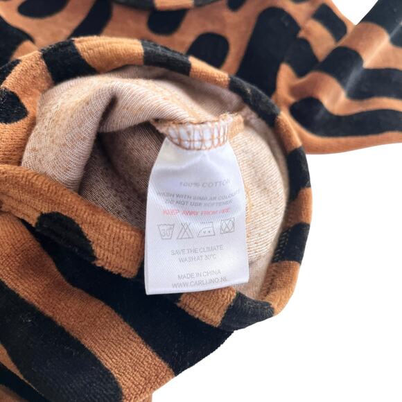 Carlijnq unisex velour animal print bodysuit size 6-12 months - Picture 3 of 7